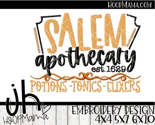 Salem Apothecary- Embroidery and Cutting Options - Image 3