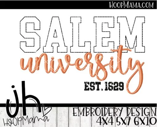 Salem University - Embroidery and Cutting Options - Image 3