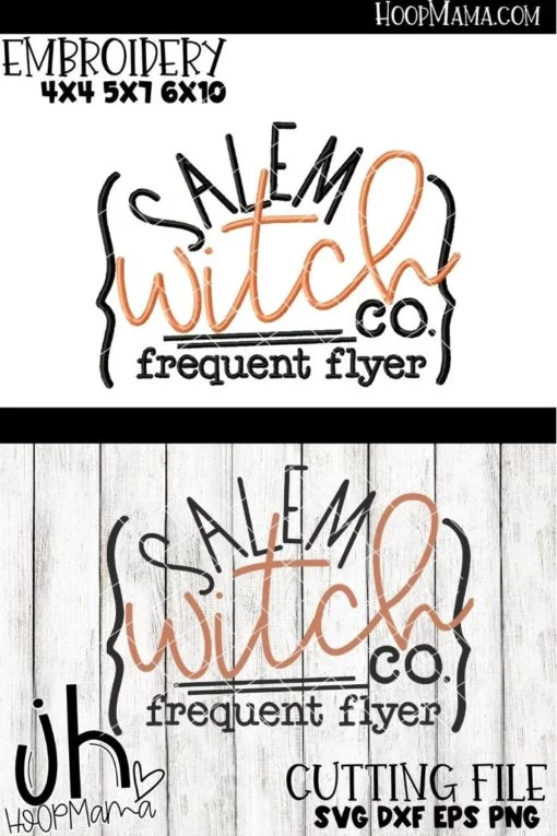 Salem Witch Co- Embroidery and Cutting Options
