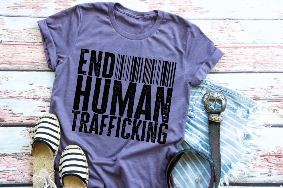 D1C2 - End Human Trafficking - 10.5 Inch - SCREEN PRINT TRANSFER - HoopMama