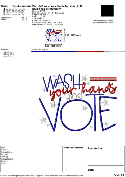 Vote 2020 Bundle - Embroidery and Cutting Options - Image 15