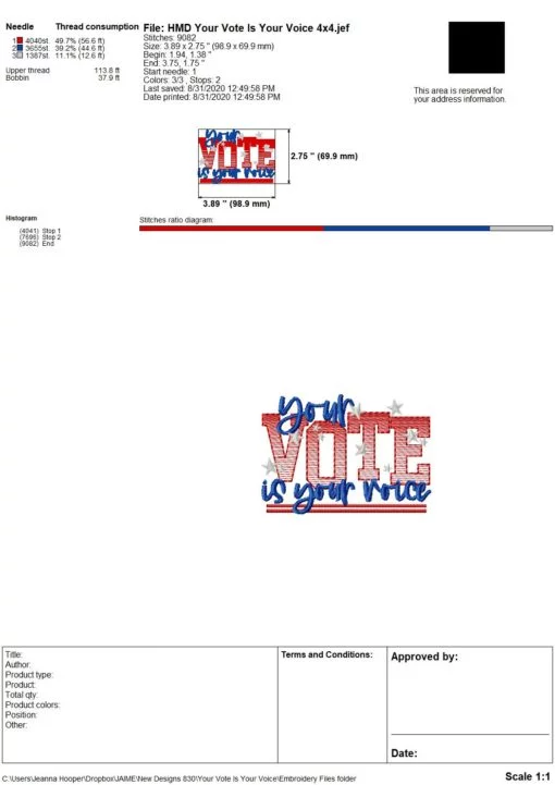 Vote 2020 Bundle - Embroidery and Cutting Options - Image 19