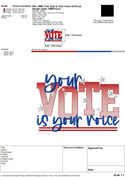 Vote 2020 Bundle - Embroidery and Cutting Options - Image 18