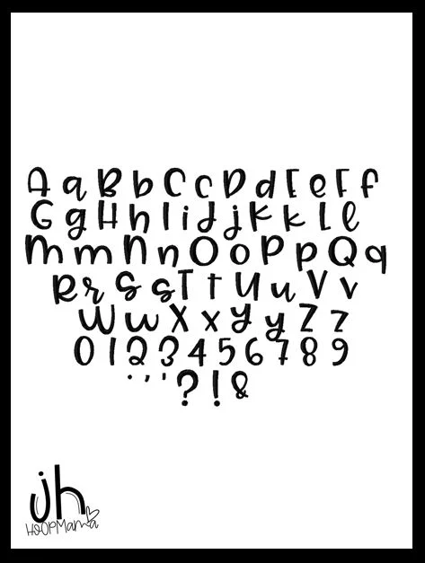 Joy And Hugs Embroidery Font With BX Mapping - Image 2