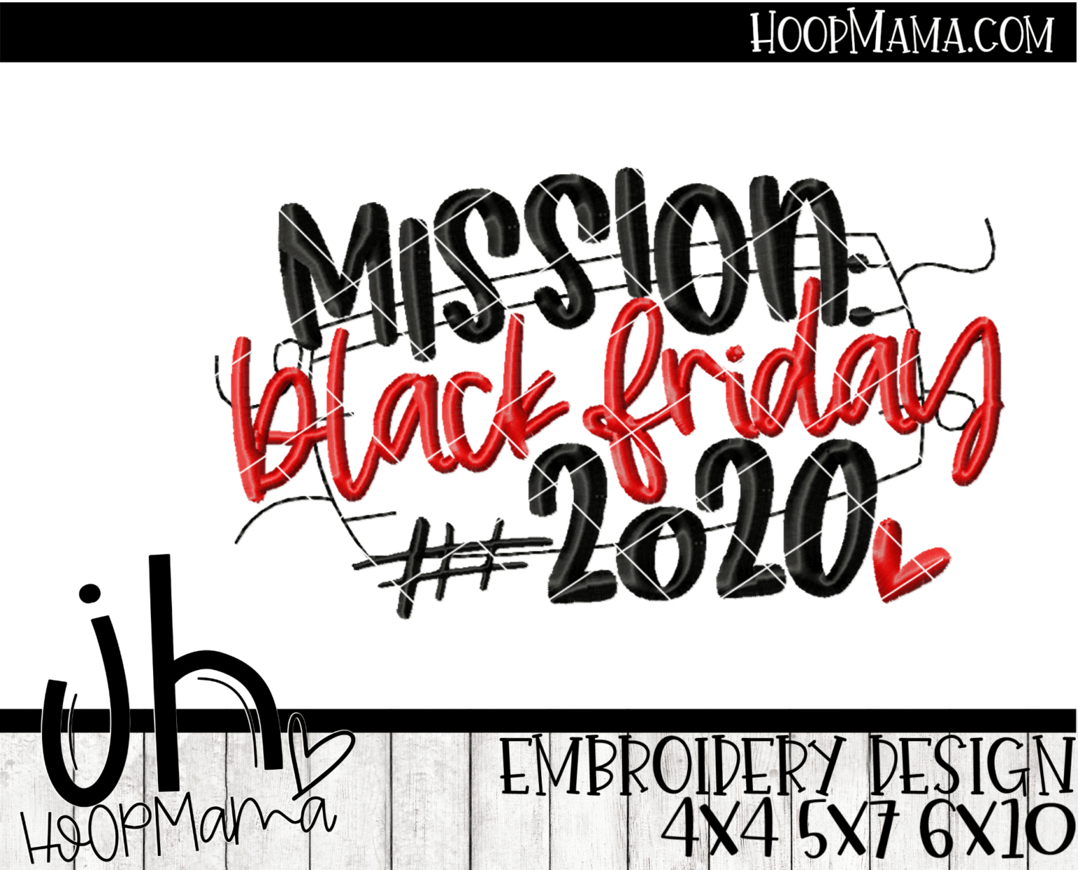 Mission Black Friday 2020 Embroidery and Cutting Options HoopMama