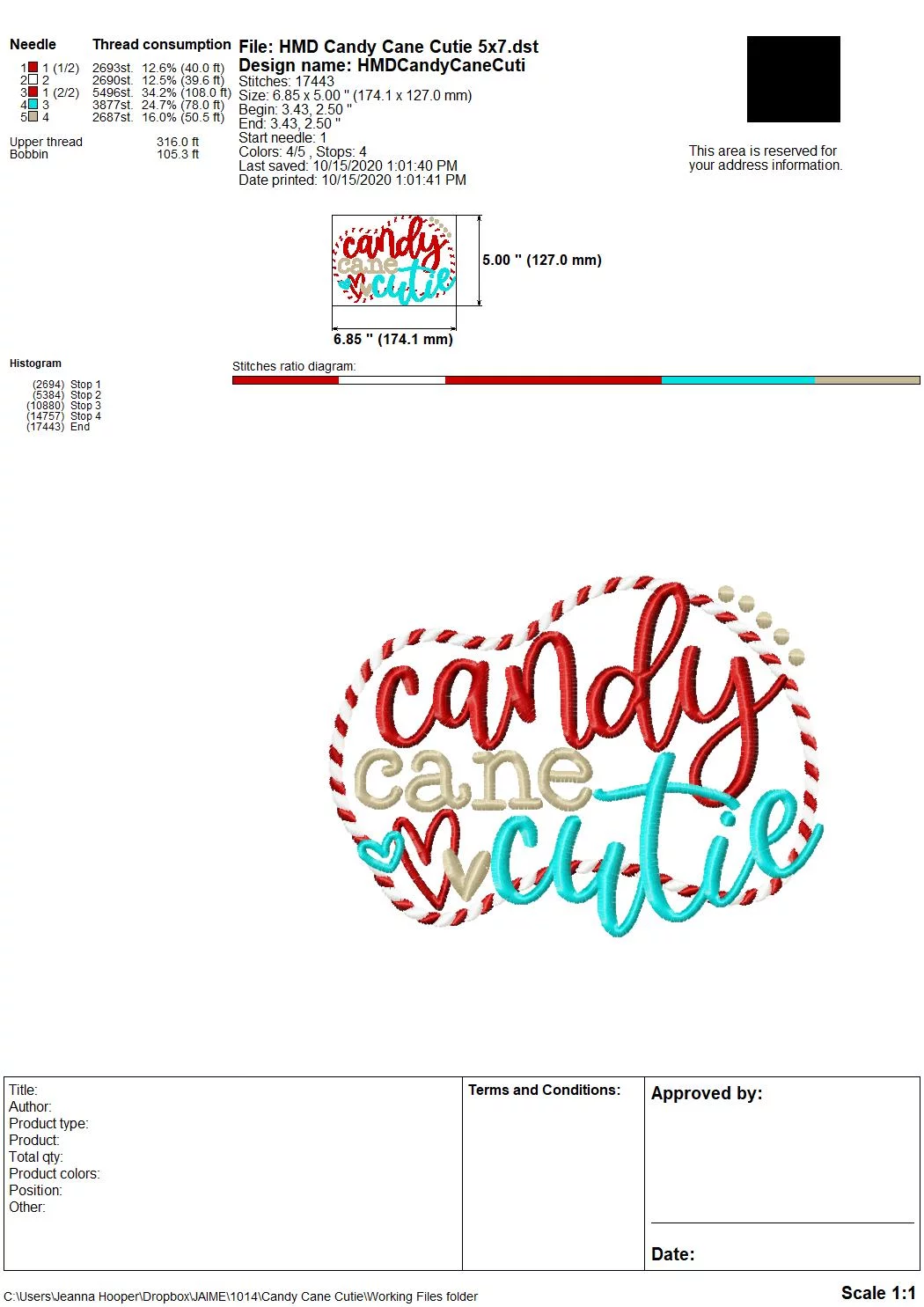 Candy Cane Cutie - Embroidery and Cutting Options - Image 6