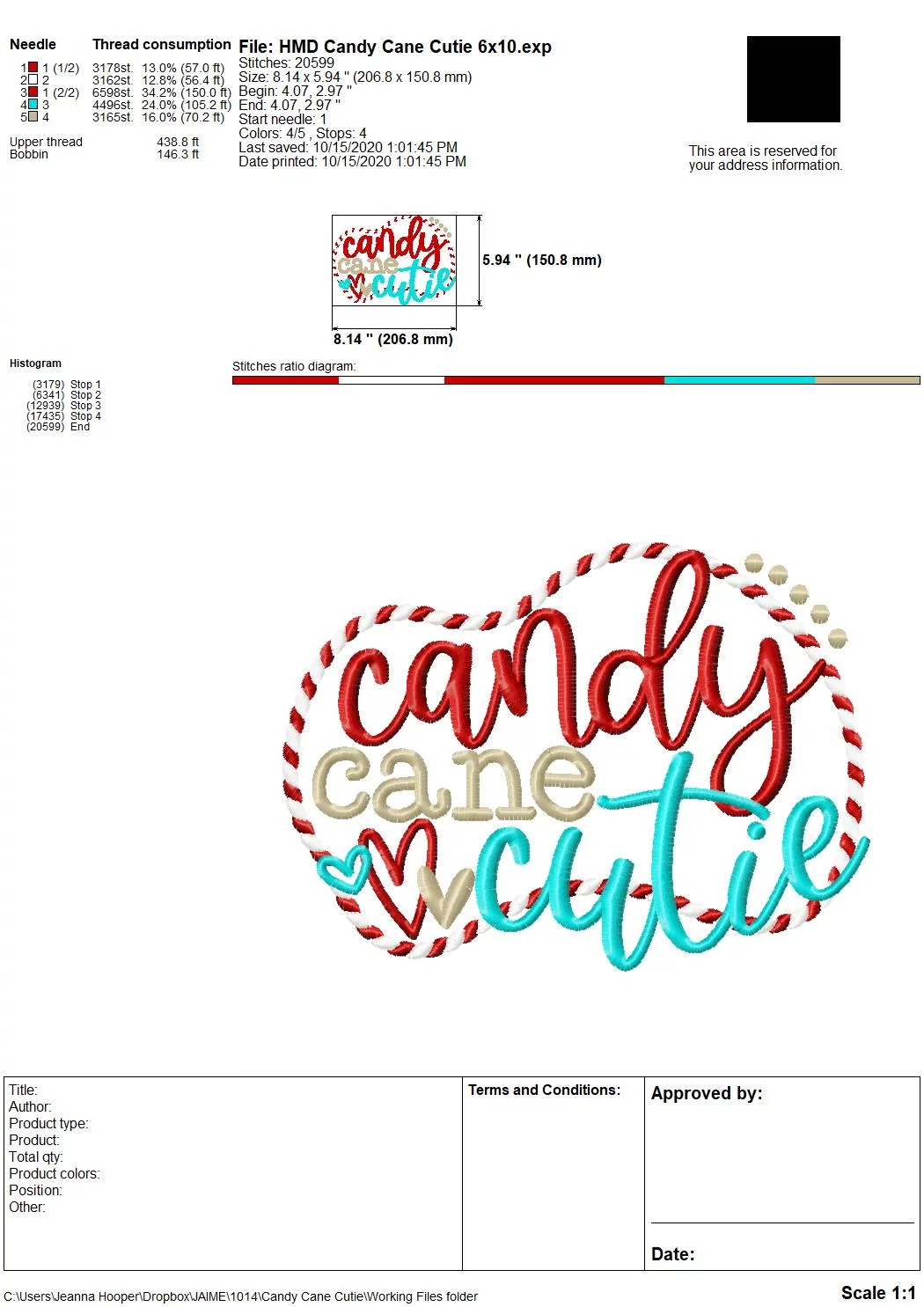 Candy Cane Cutie - Embroidery and Cutting Options - Image 4
