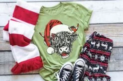 SPTP-PE 11 -  PREMIUM - Cow Christmas 2 - 10.5 Inch - SCREEN PRINT TRANSFER