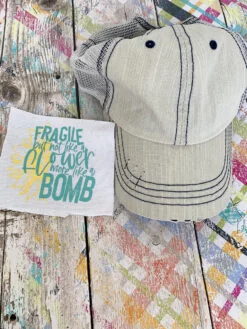 ZPRC 11 - Fragile But Not Like A Flower - INFANT or POCKET -  SCREEN PRINT TRANSFER ***PREMIUM***