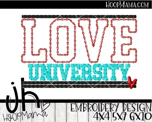 Love University - Embroidery and Cutting Options - Image 2
