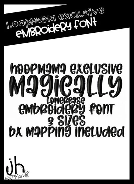 Magically  Embroidery Font With BX Mapping