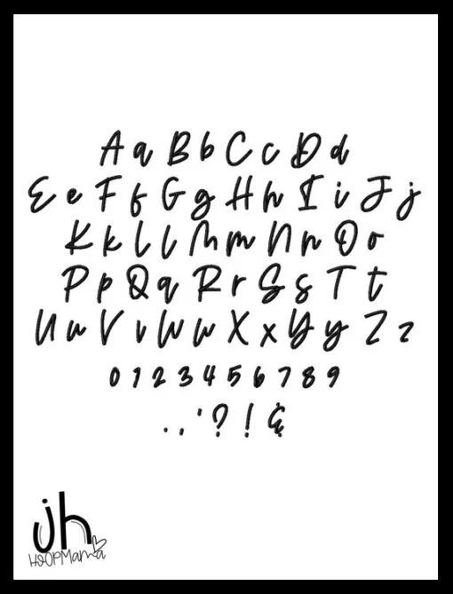 Ladybug Embroidery Font With BX Mapping - Image 2