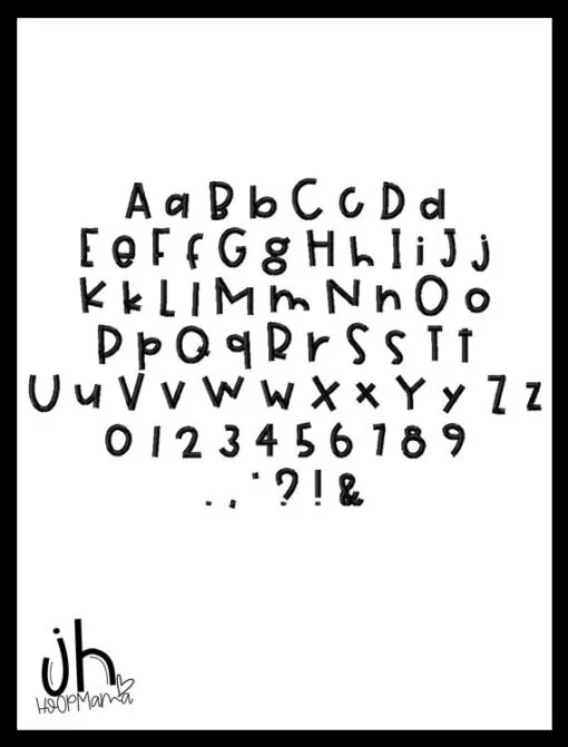 Grapefruit Embroidery Font With BX Mapping - Image 2