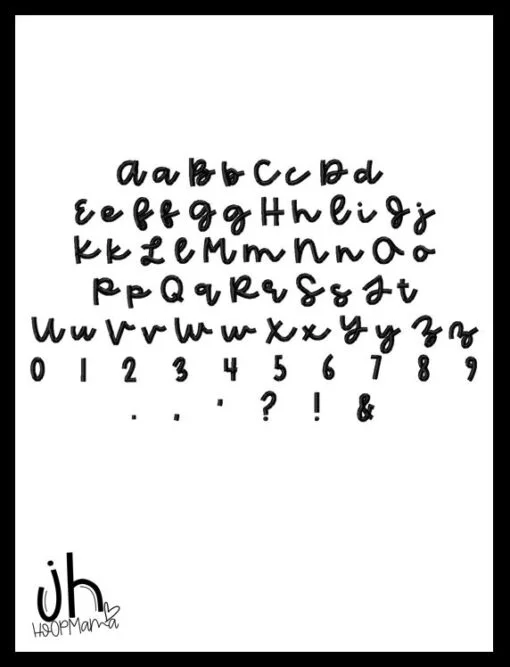 Peach Market Embroidery Font With BX Mapping - Image 2