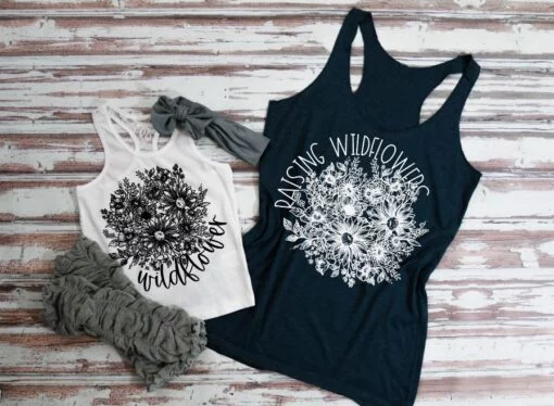 SPT-A/G4G4  Y/E4A5 - Raising  Wildflower 8.5" & 10.5" SCREEN PRINT TRANSFER