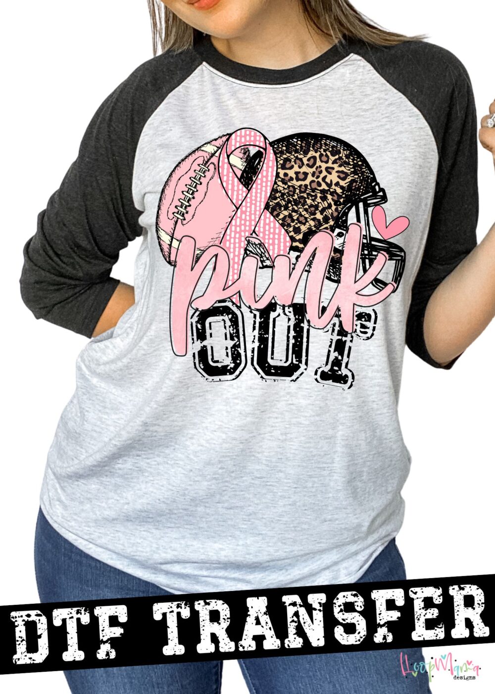 R20084 - DTF TRANSFER - Pink Out Leopard Helmet