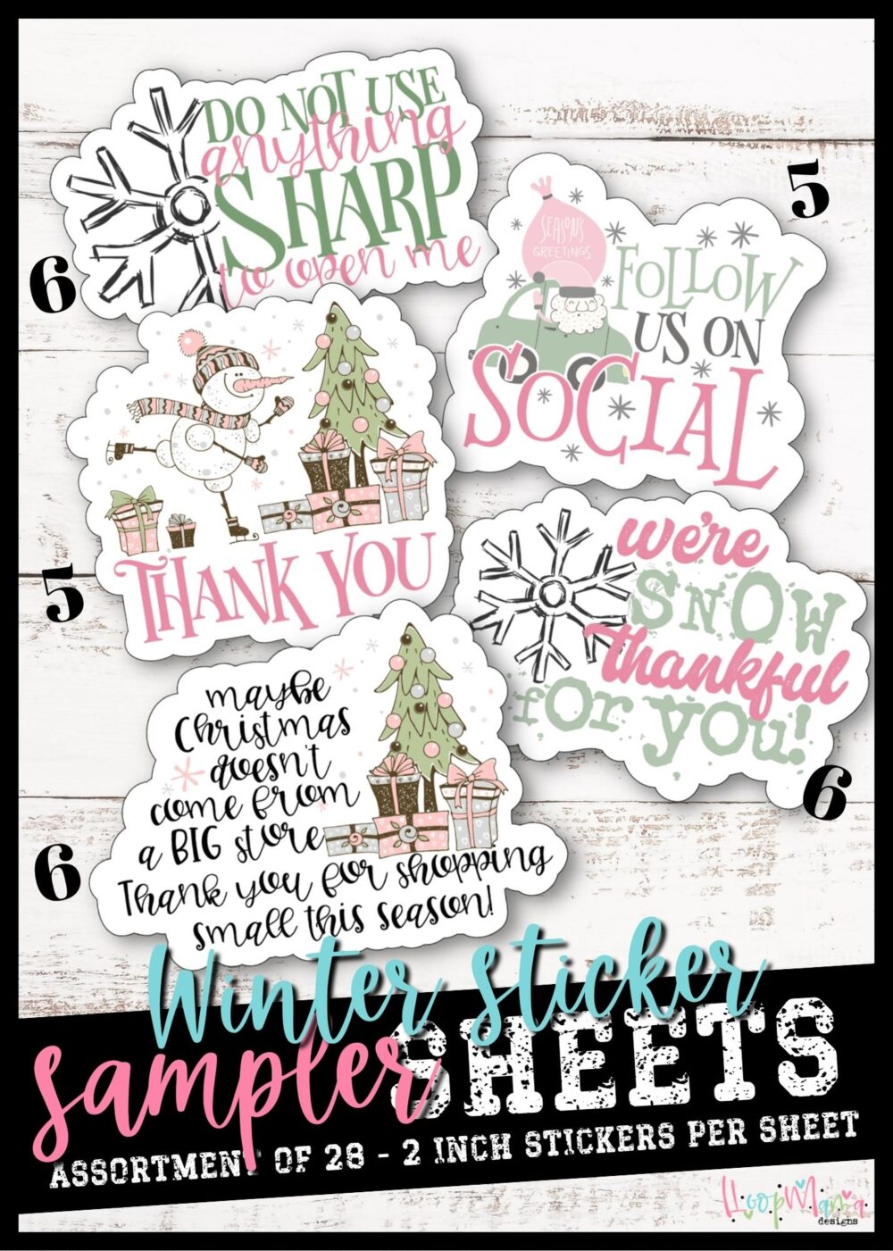 SBU-001 Winter Sticker Bundle