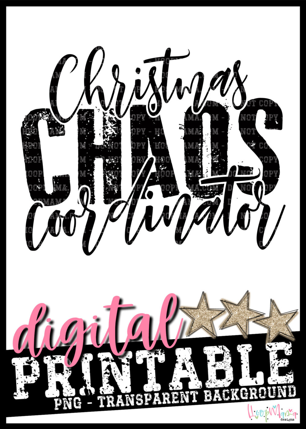Christmas Chaos Coordinator PRINTABLE-DOWNLOAD