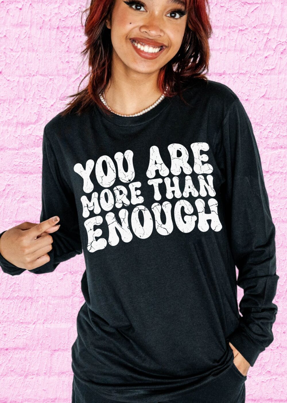 SPT-HS3B1 - You Are More Than Enough - WHITE - 11 INCH - SCREEN PRINT TRANSFER