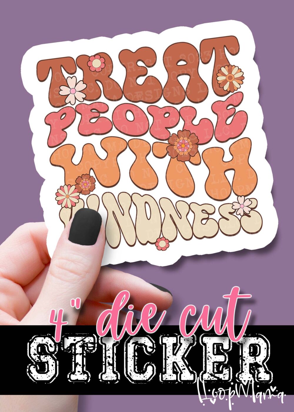 DC23-0148-  Treat People With Kindness - DIE CUT STICKER