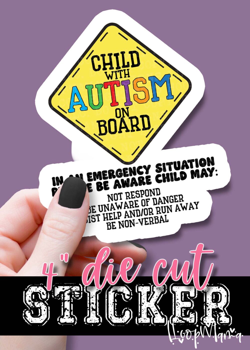 DC23-0186-  Autism Car Sticker  - DIE CUT STICKER