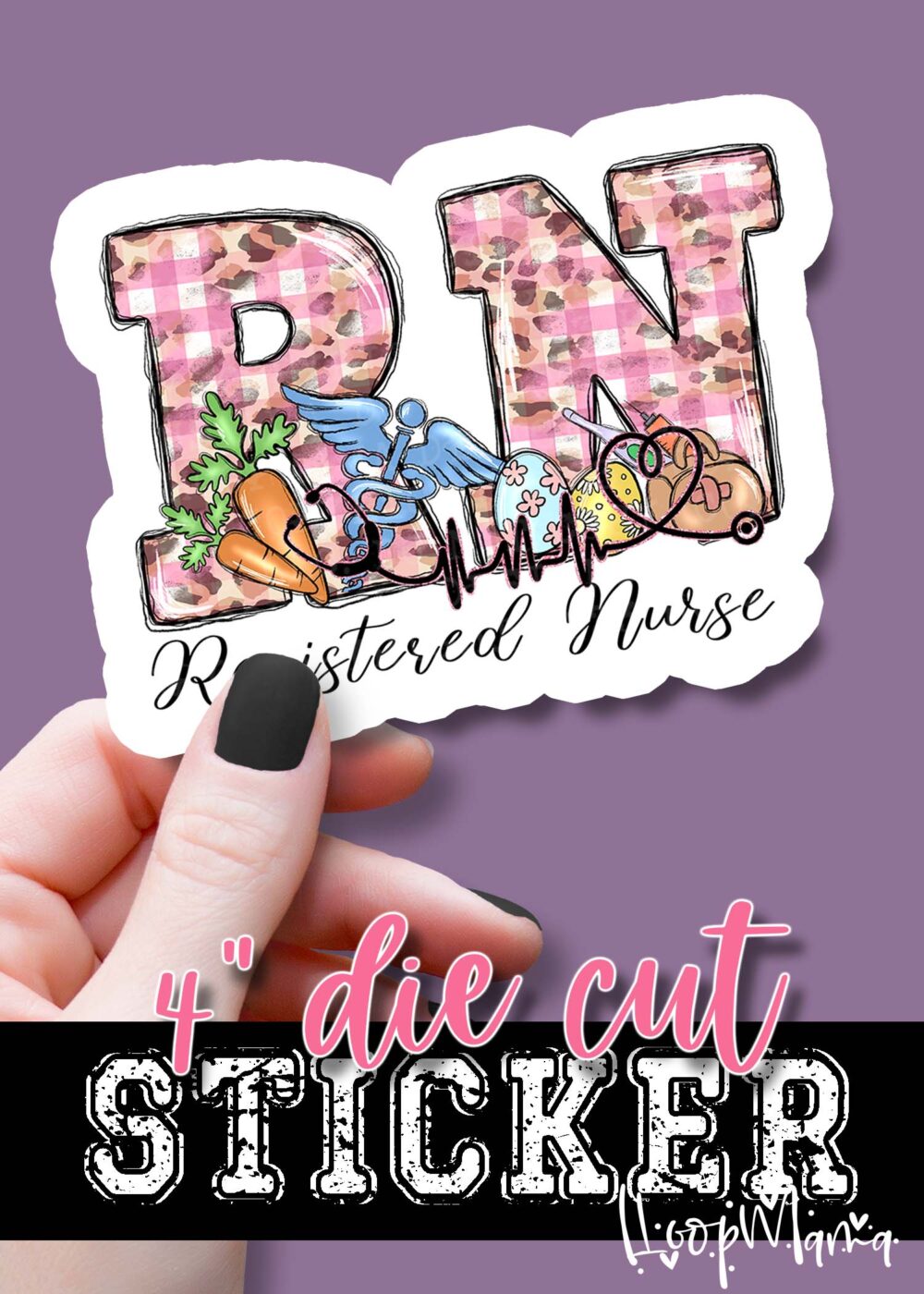DC23-0203-  Registered Nurse - DIE CUT STICKER