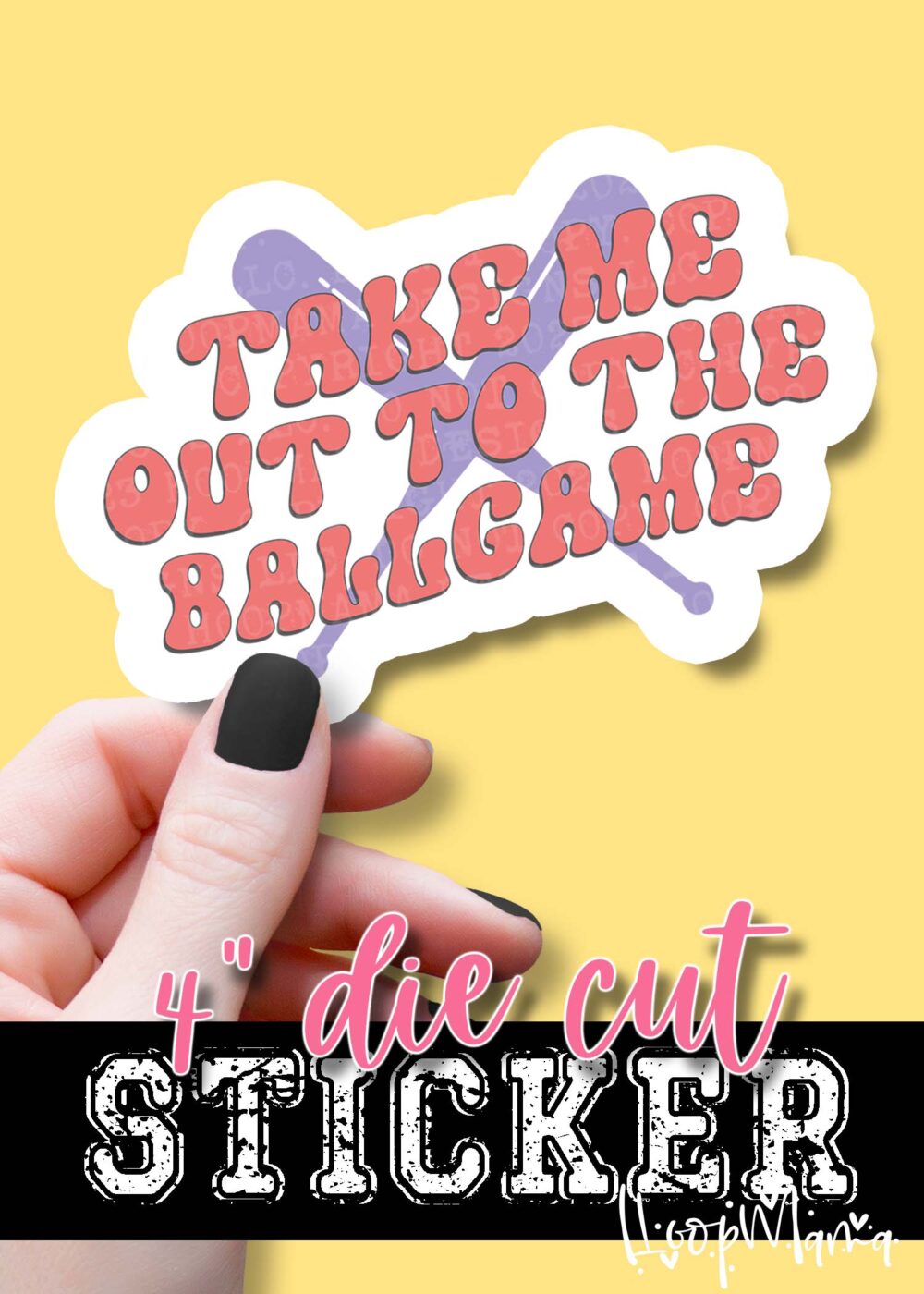 DC23-0218-  Take Me Out To The Ballgame - DIE CUT STICKER