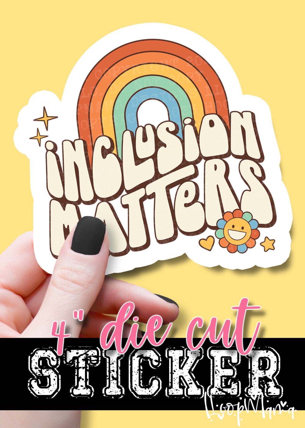 DC23-0129-  Inclusion Matters  - DIE CUT STICKER