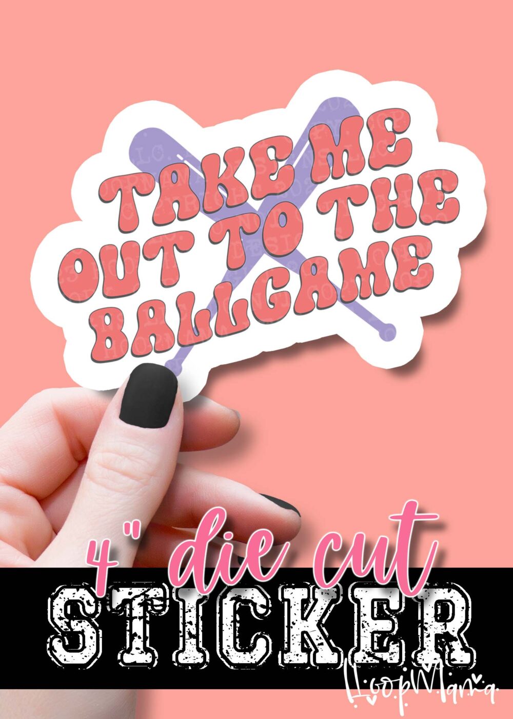 DC23-0218-  Take Me Out To The Ballgame - DIE CUT STICKER