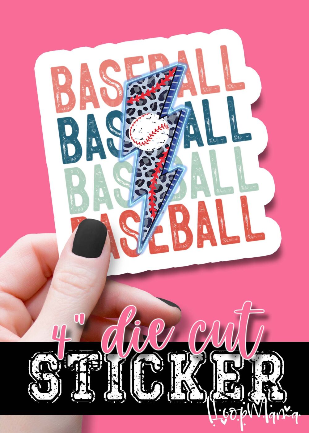 DC23-0239-  Baseball Baseball Baseball  - DIE CUT STICKER