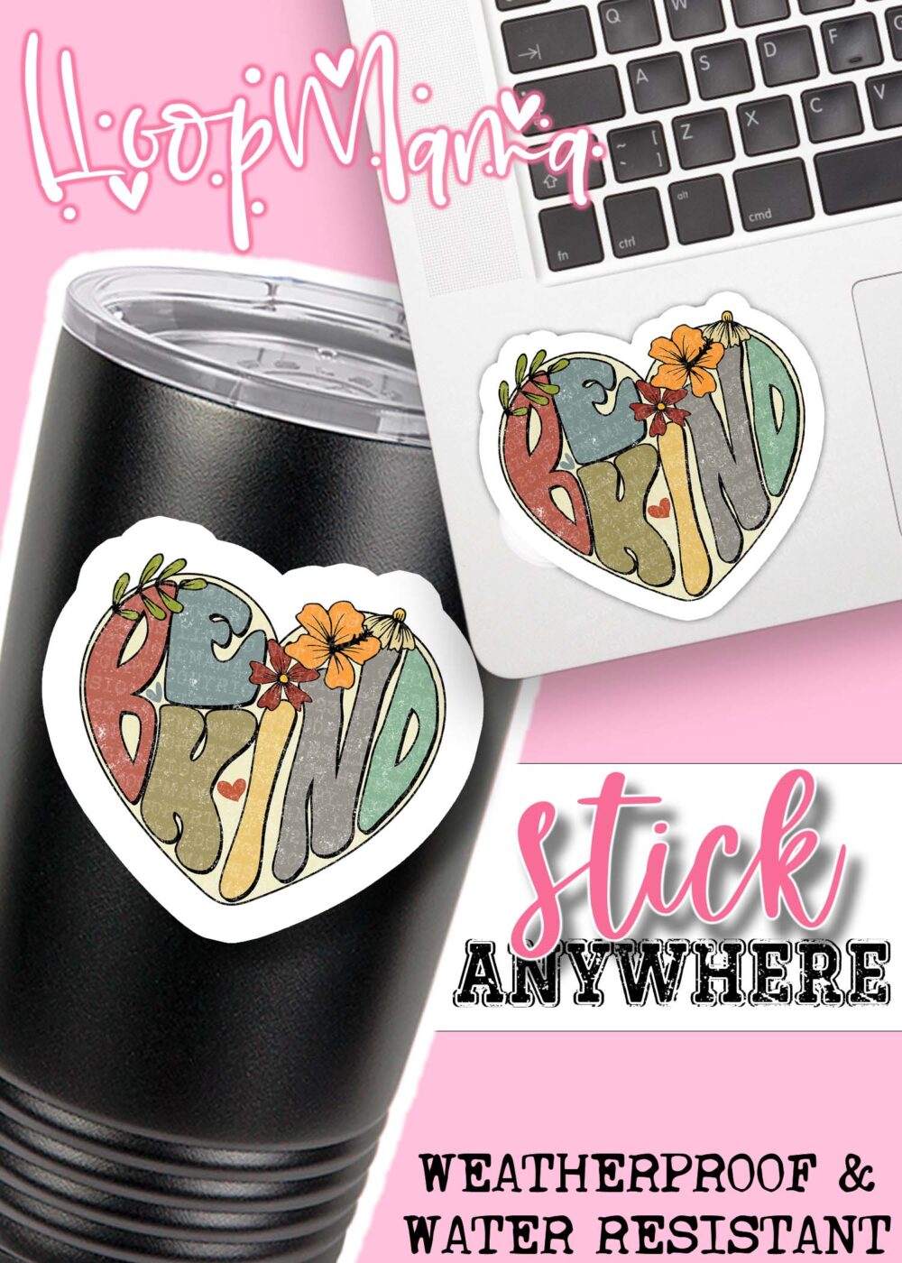 DC23-0130- Be Kind - DIE CUT STICKER