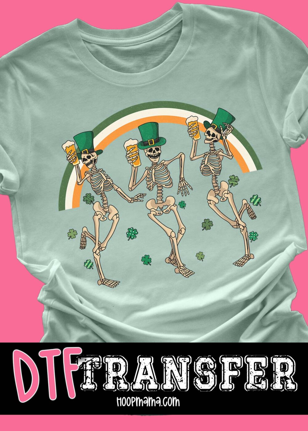 23-0155 - Skeletons And Rainbows- DTF Transfer