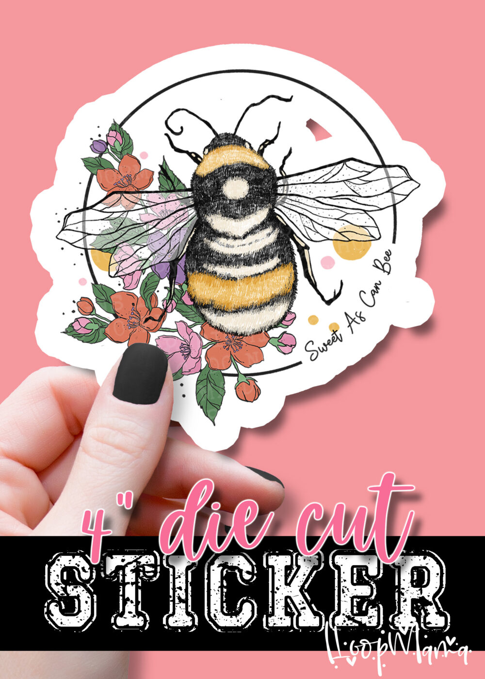 DC23-0353 - Sweet As Can Bee - DIE CUT STICKER