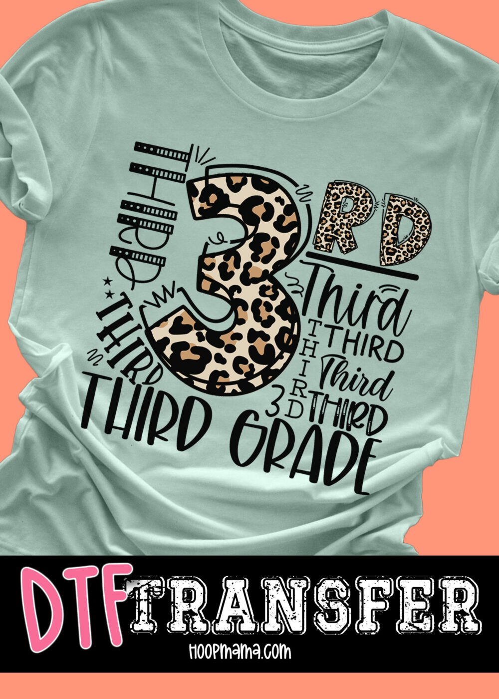 23-0522 - 3RD Grade Leopard Print - DTF Transfer