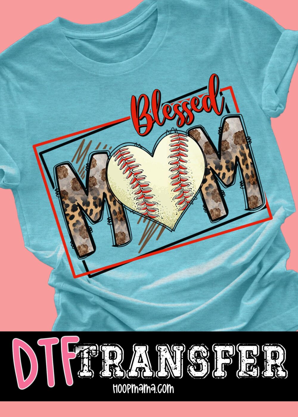 23-0598 - Blessed Baseball Mom - DTF Transfer