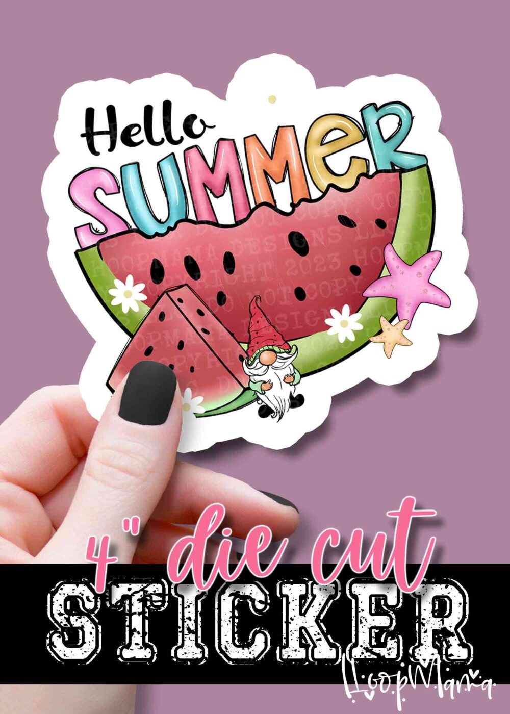 DC23-0627 - Hello Summer - DIE CUT STICKER