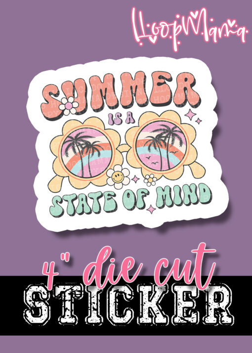 DC23-0626 - Summer Is A State of Mind - DIE CUT STICKER - Image 3