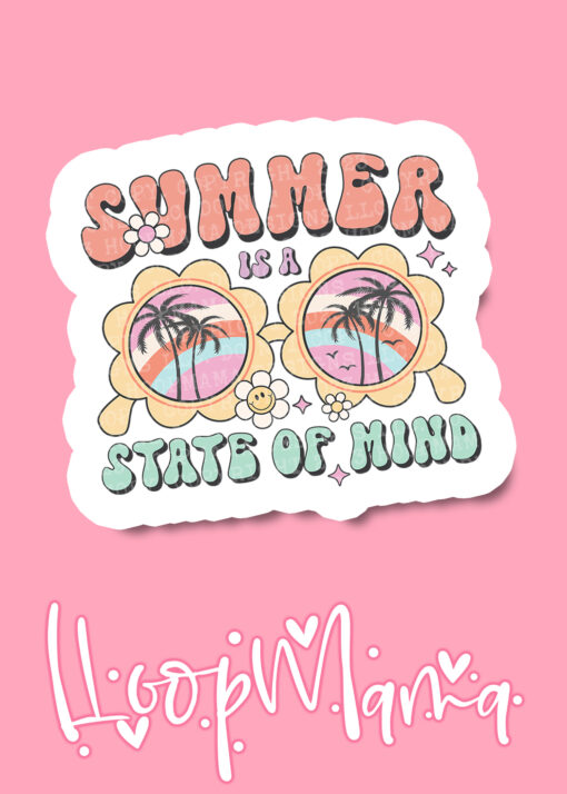 DC23-0626 - Summer Is A State of Mind - DIE CUT STICKER - Image 4