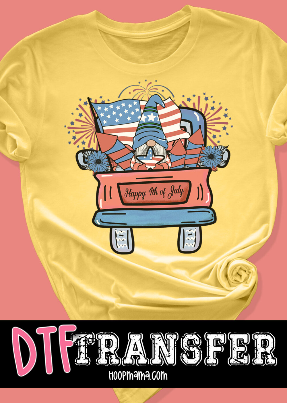 23-0791 - Happy 4th Of July Gnome - DTF Transfer