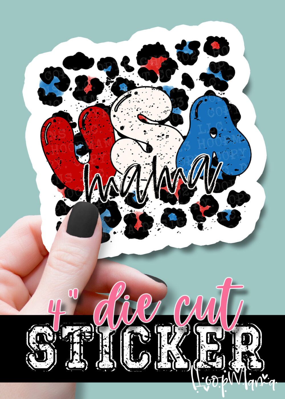 DC23-0776 - USA Mama - DIE CUT STICKER