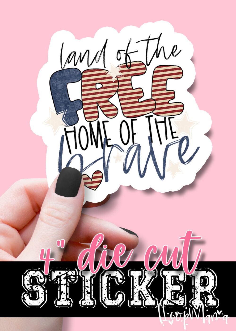 DC23-0781 - Land Of The Free - DIE CUT STICKER