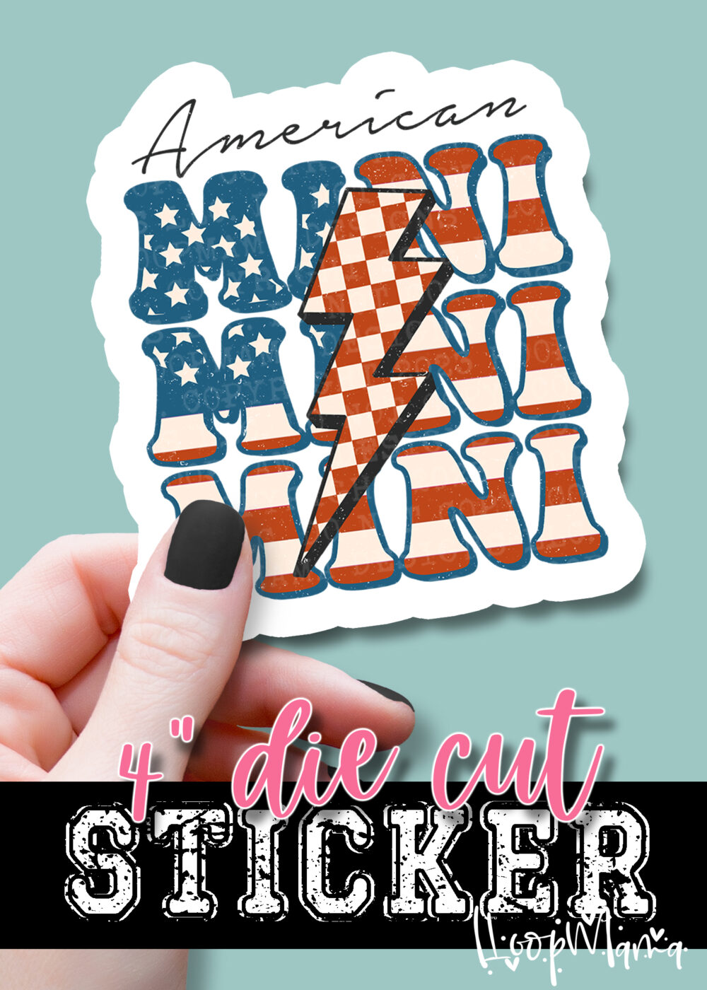 DC23-0870 - American Mini - DIE CUT STICKER