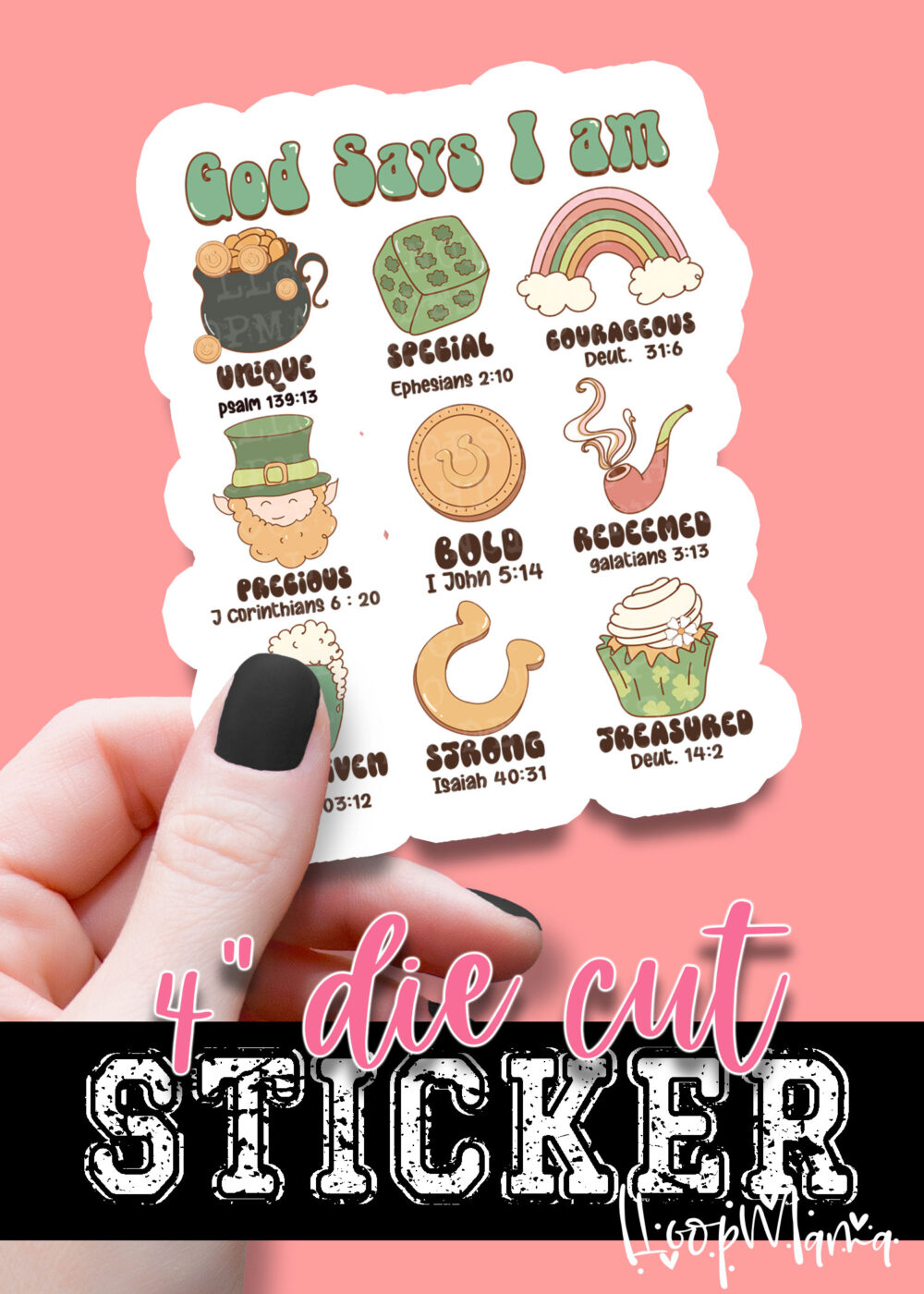 N24-JAN30-010 - God Says I Am - DIE CUT STICKER