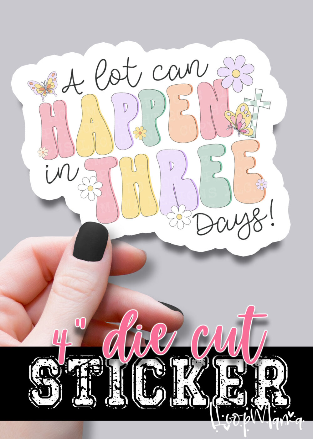 N24JAN23-058 - Pastel A Lot Can Happen - DIE CUT STICKER