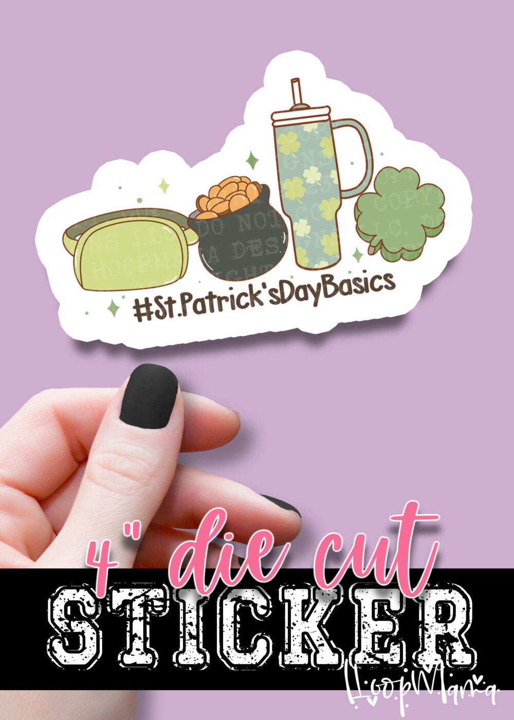 N24-JAN30-012 - St Patricks Day Basics - DIE CUT STICKER