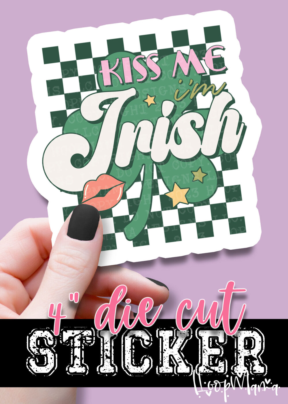 N24-JAN30-013 - Kiss Me Im Irish - DIE CUT STICKER