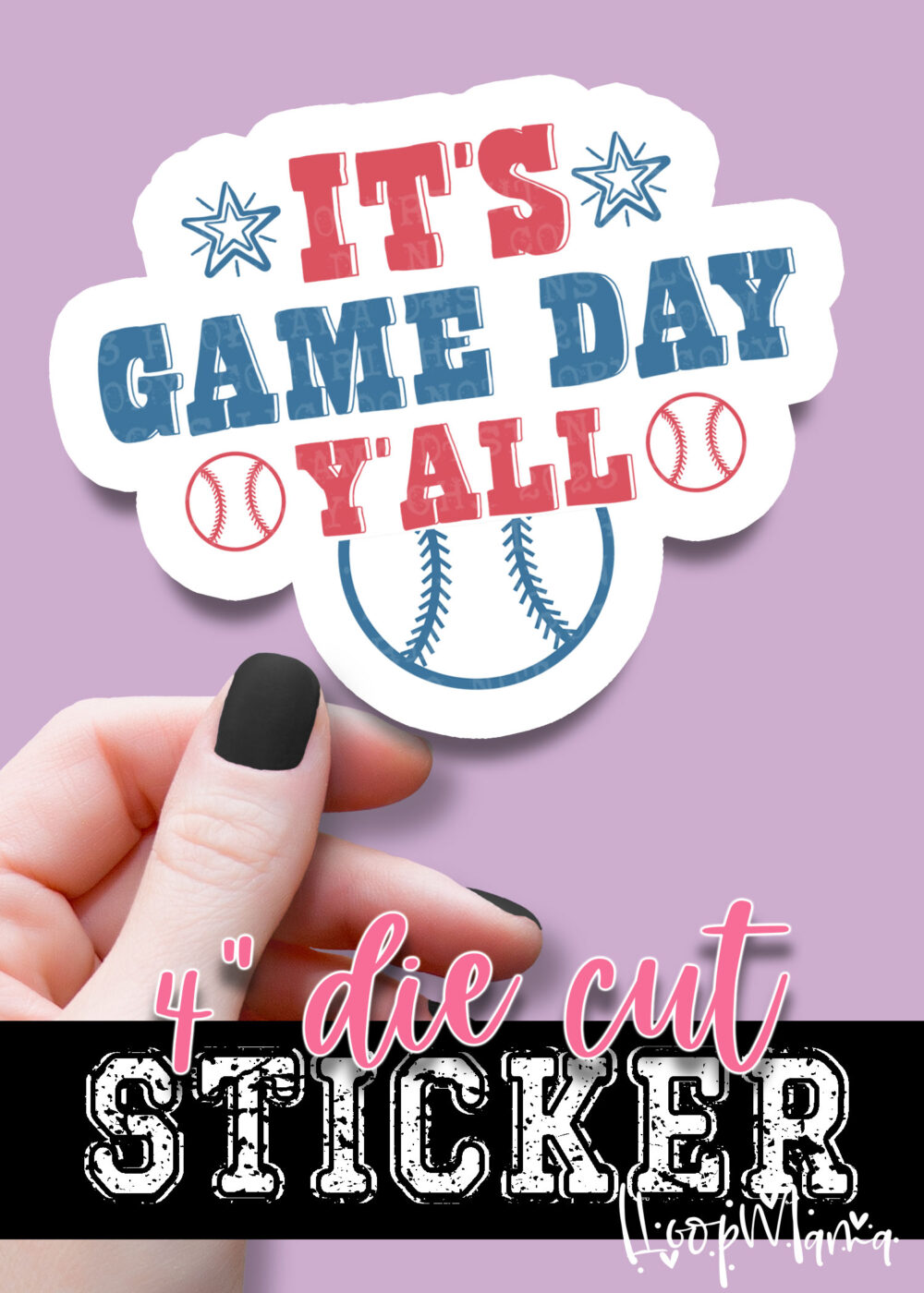 N24JAN18-042 - Its Game Day - DIE CUT STICKER