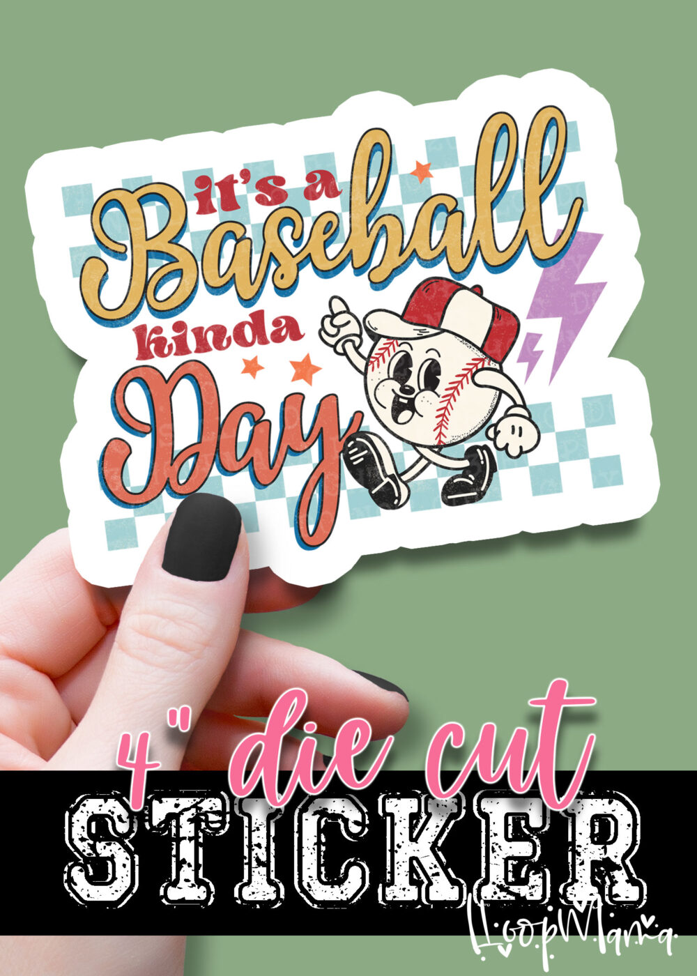 N24JAN18-018 - It's a Baseball Kinda - DIE CUT STICKER