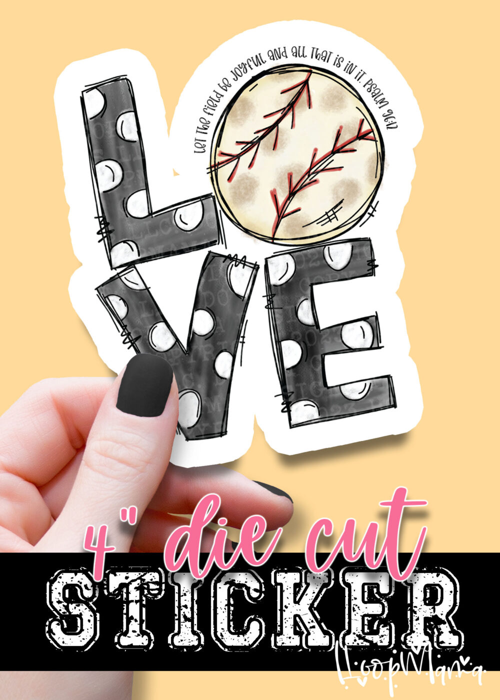 N24JAN18-050 - Love - DIE CUT STICKER