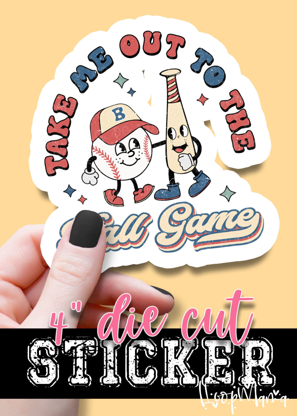 N24JAN18-066 - Take Me Out To - DIE CUT STICKER